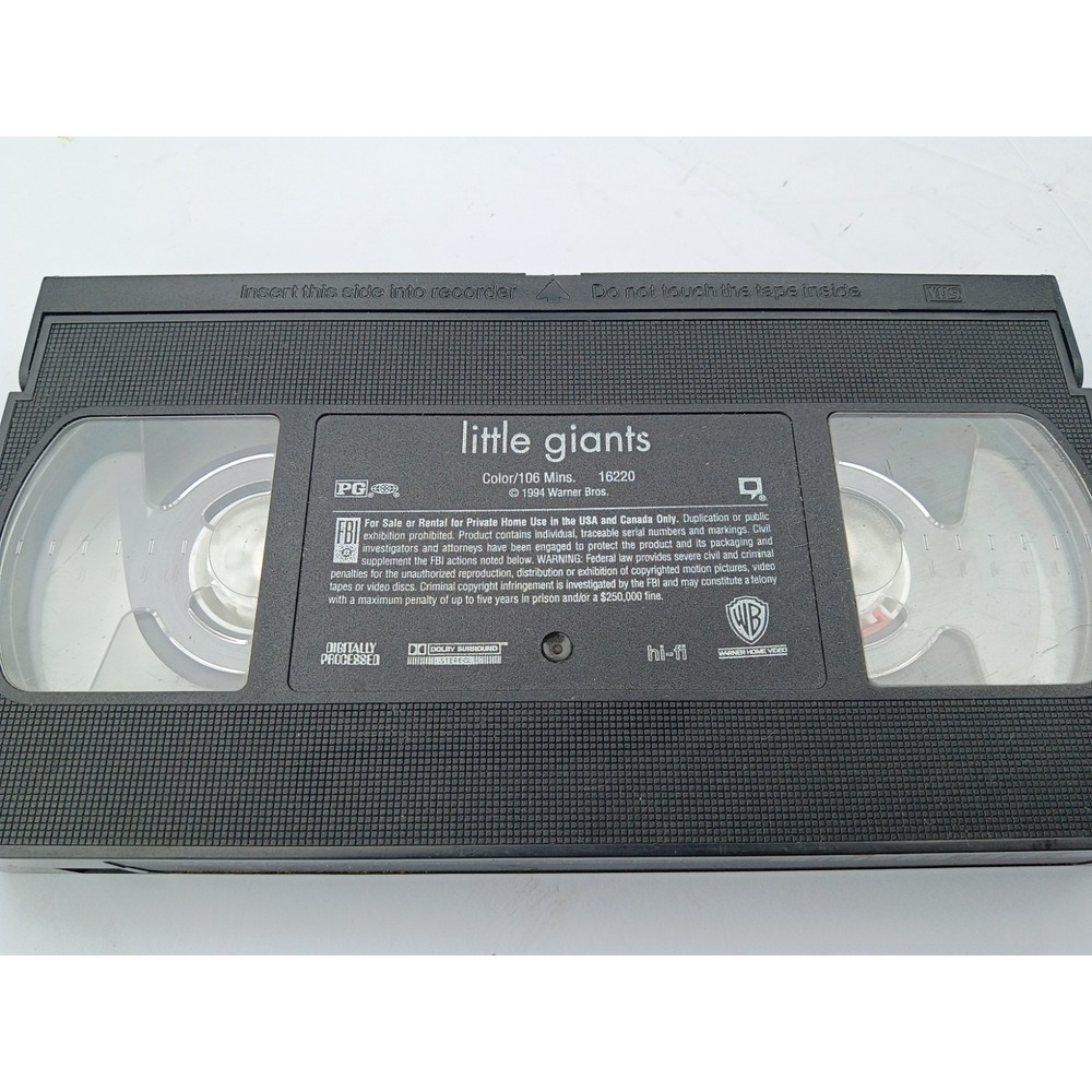 Little Giants VHS 1994 106 minutes Football Comedy